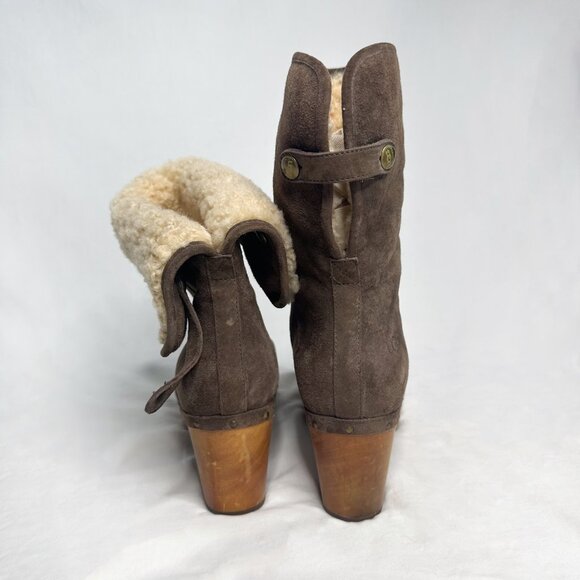 UGG AUS Lynnea Studded Wooden Clog Boots - Picture 2 of 7